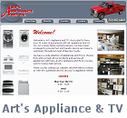 Our web site for Arts Appliance and TV