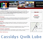 Our web site for Cassidys Qwik Lube