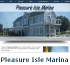 Our web site for Pleasure Isle Marina
